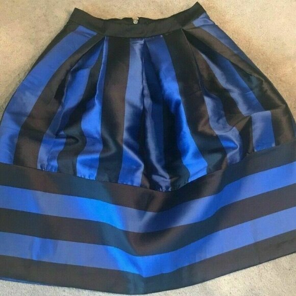 English Factory Blue and Black Striped Skirt - Picture 4 of 4